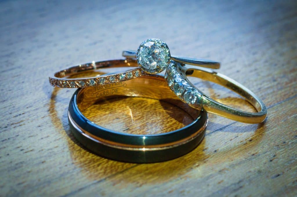 Stacked wedding rings