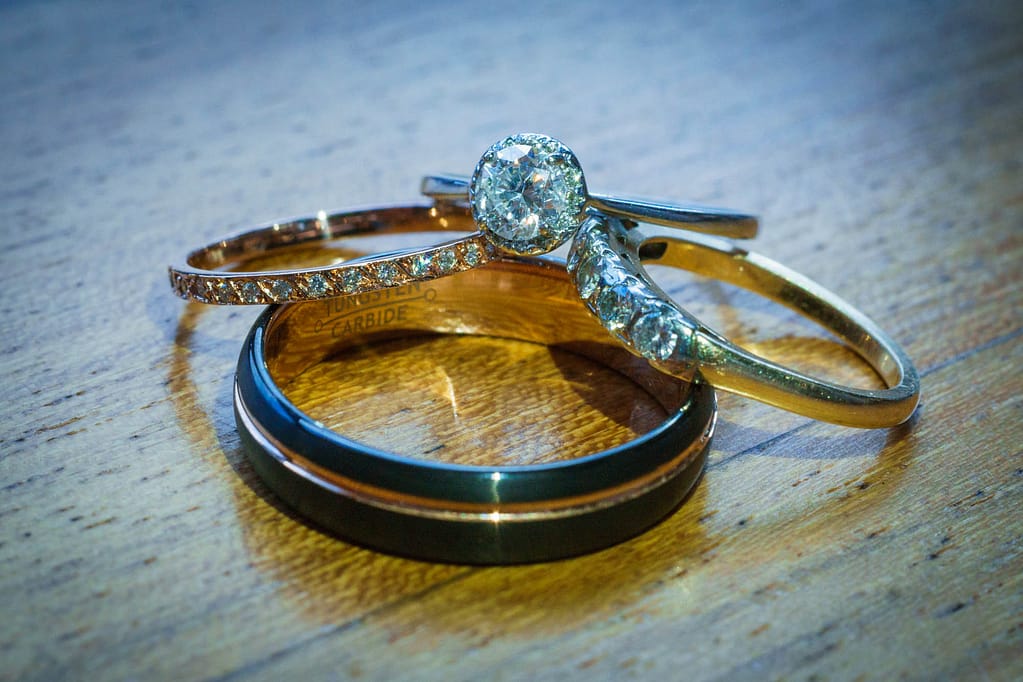 Stacked wedding rings